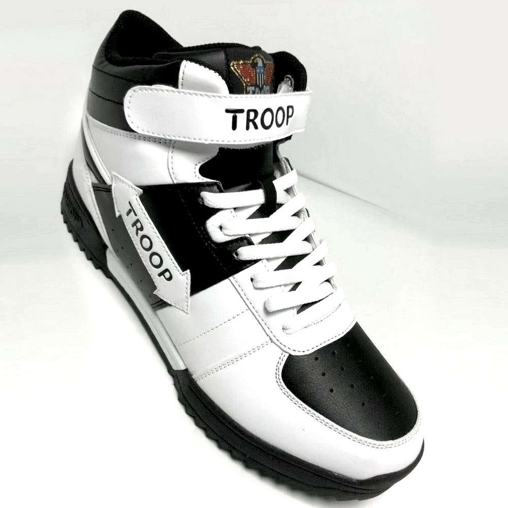 Men's Troop Crown Mid Ripple Black | White High-Top Sneakers NWT